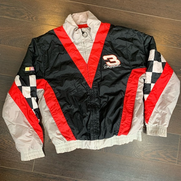 NASCAR Racing Windbreaker Jacket for Kids in Black - Picture 1 of 7